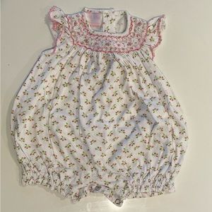 Petit Bebe smocked floral bubble 6m